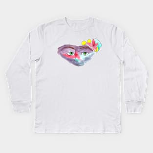 botanical eyes Kids Long Sleeve T-Shirt